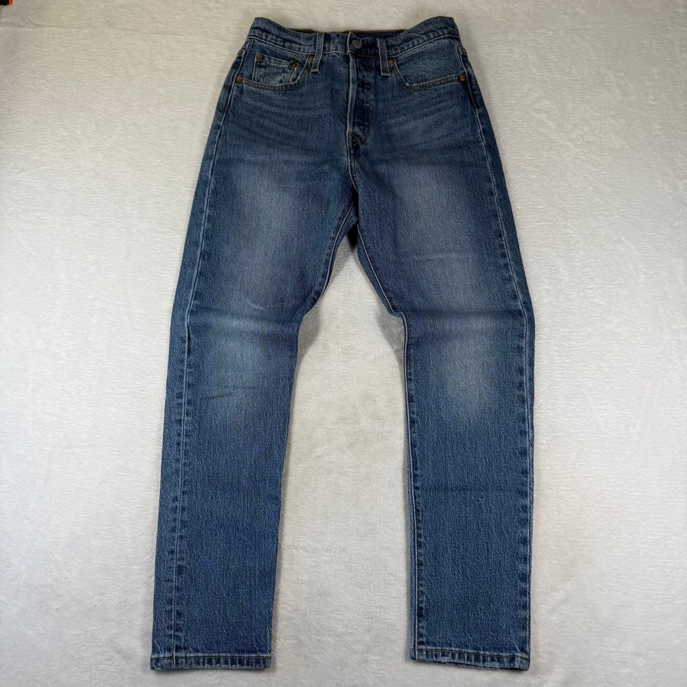 Levis 501 Original Fit Jeans Womens 25 Blue Denim Straight Leg Button Fly 9426